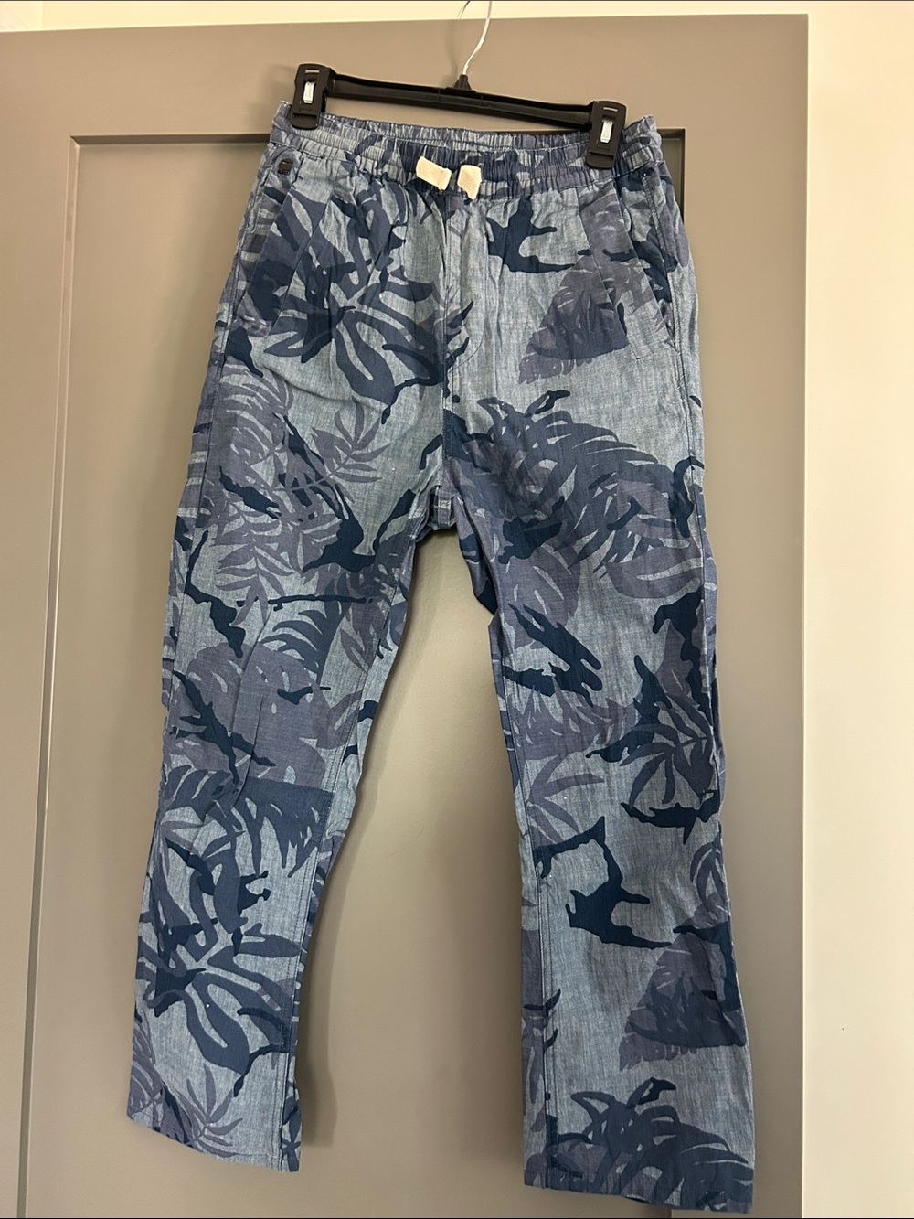 G Star Raw Men's Blue Leaf-Print Relaxed Jeans